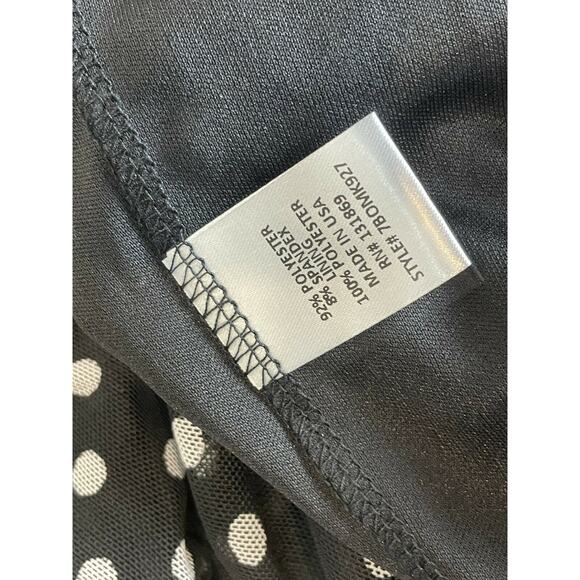 ke•ned•ik sheer polka dot long sleeve V-neck dress Size S - Picture 6 of 7